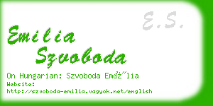emilia szvoboda business card